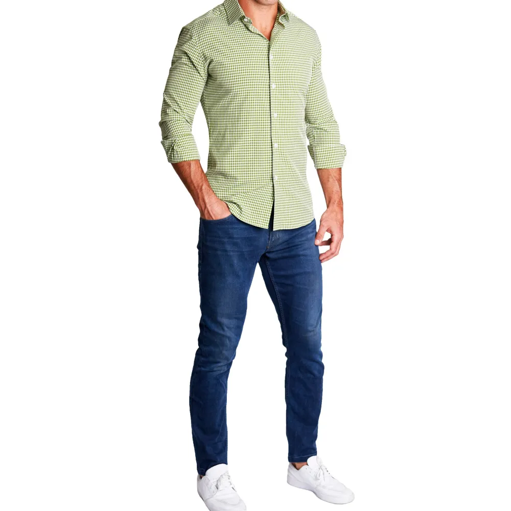 State and Liberty "The Dallas" Green Gingham| Dress Shirts