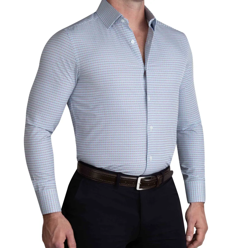 State and Liberty "The Dalton" Purple & Light Blue Windowpane| Dress Shirts