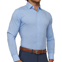 State and Liberty "The Declan" Blue Cross Stitch| Dress Shirts
