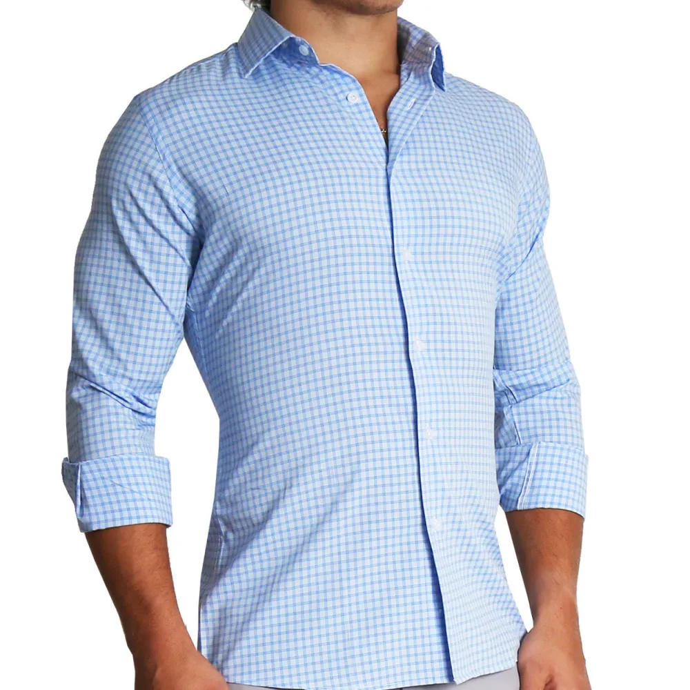 State and Liberty "The Declan" Blue Cross Stitch| Dress Shirts