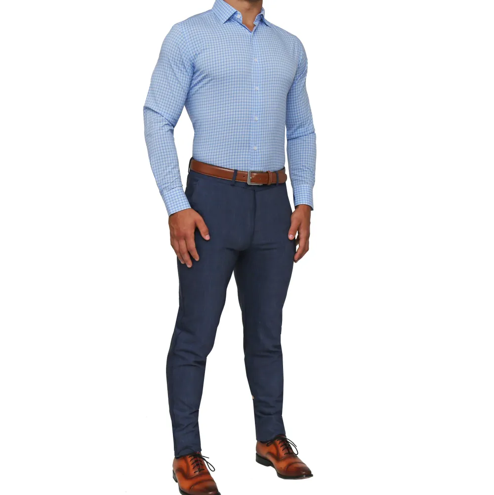 State and Liberty "The Declan" Blue Cross Stitch| Dress Shirts