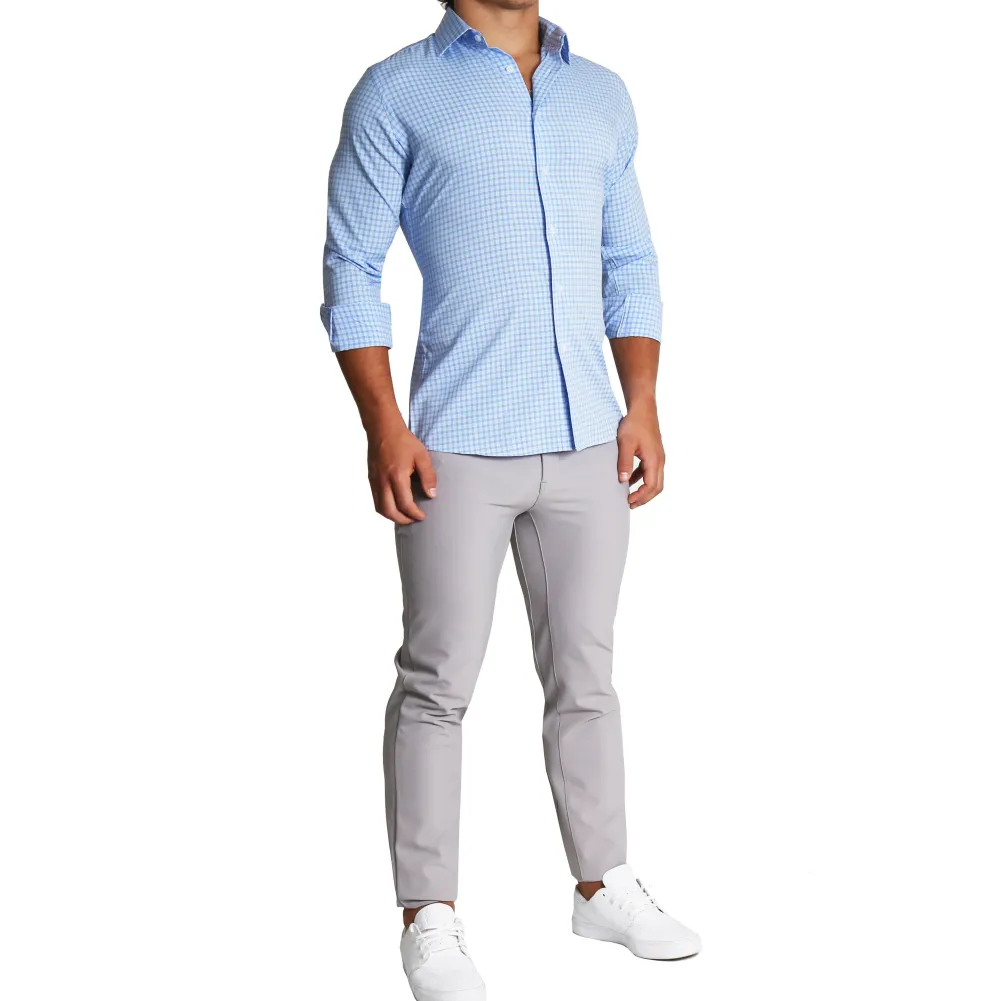 State and Liberty "The Declan" Blue Cross Stitch| Dress Shirts