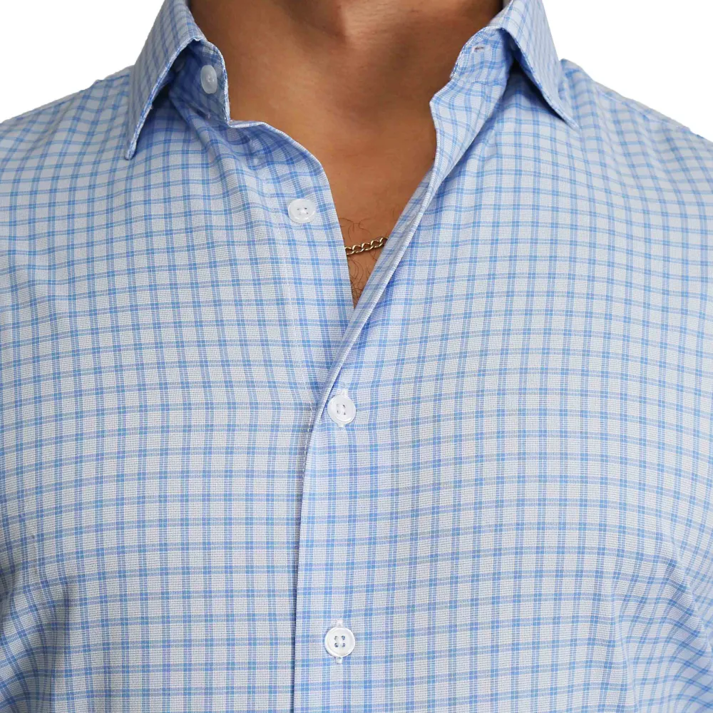 State and Liberty "The Declan" Blue Cross Stitch| Dress Shirts