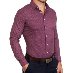 State and Liberty "The Digger" Maroon with White Dots| Dress Shirts