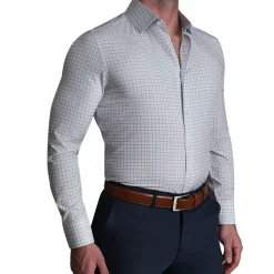State and Liberty "The Dimitri" Blue Plaid With Orange Windowpane| Dress Shirts
