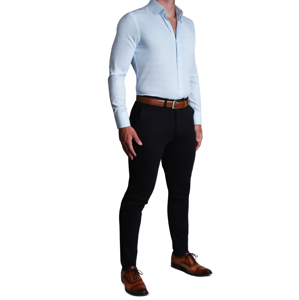 State and Liberty "The Flynn" Light Blue & White Plaid| Dress Shirts