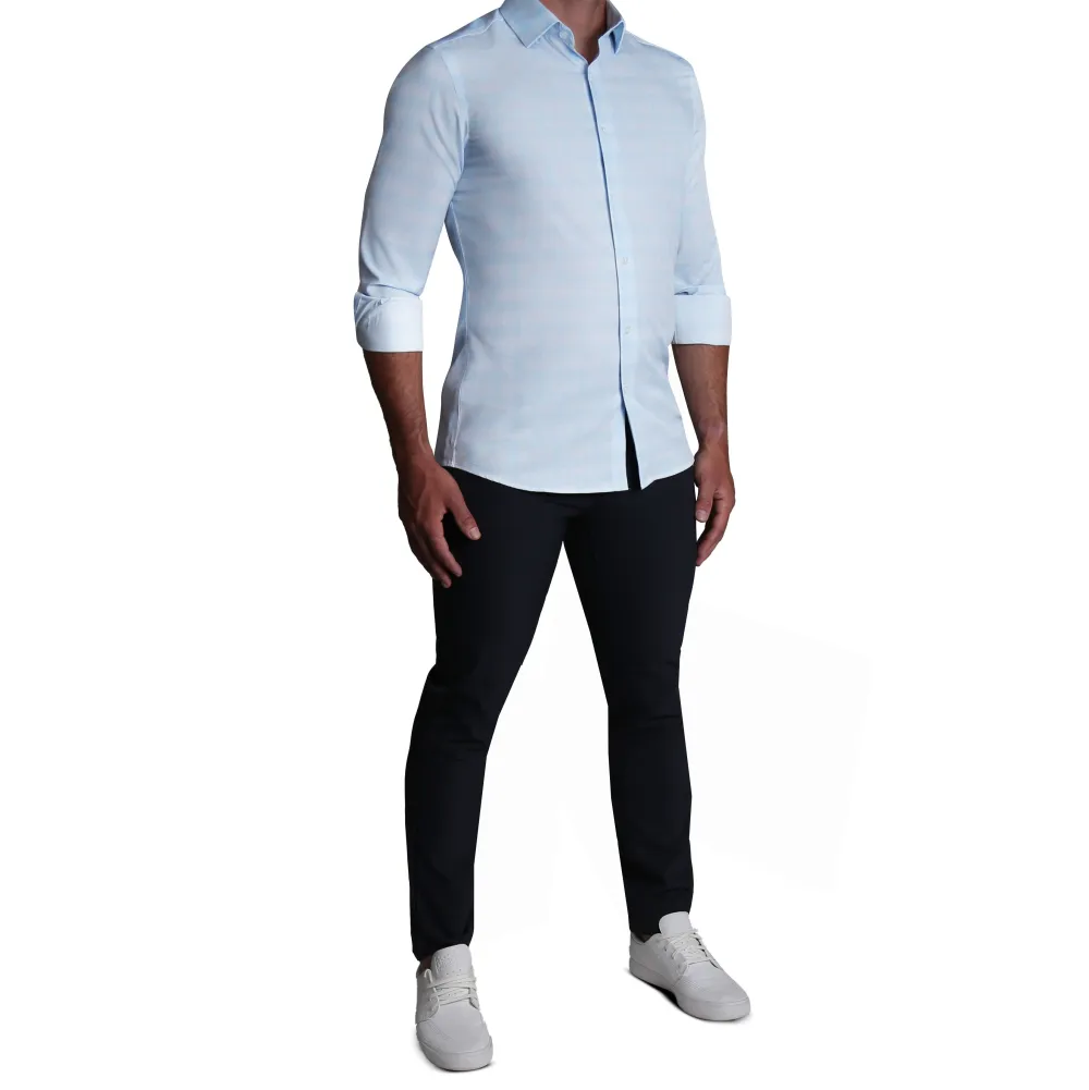 State and Liberty "The Flynn" Light Blue & White Plaid| Dress Shirts