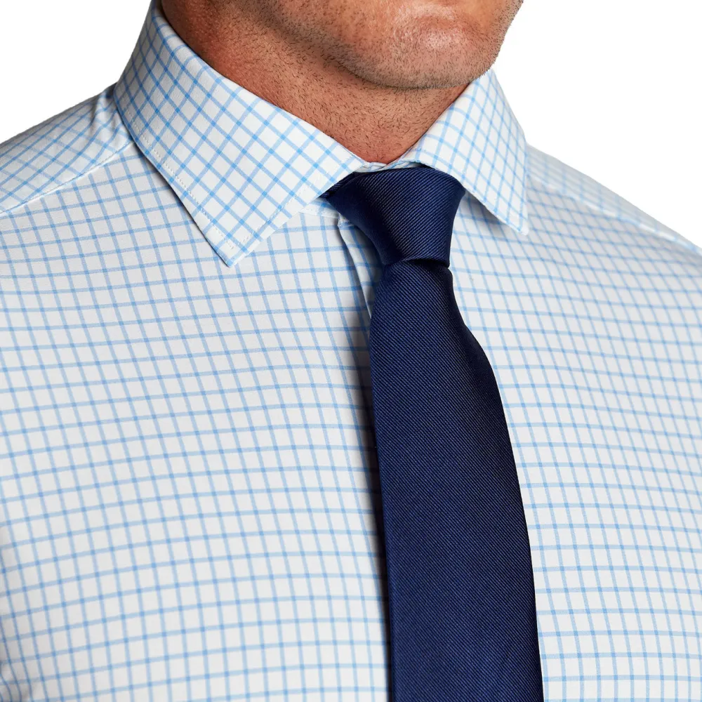 State and Liberty "The George" Light Blue Windowpane| Dress Shirts