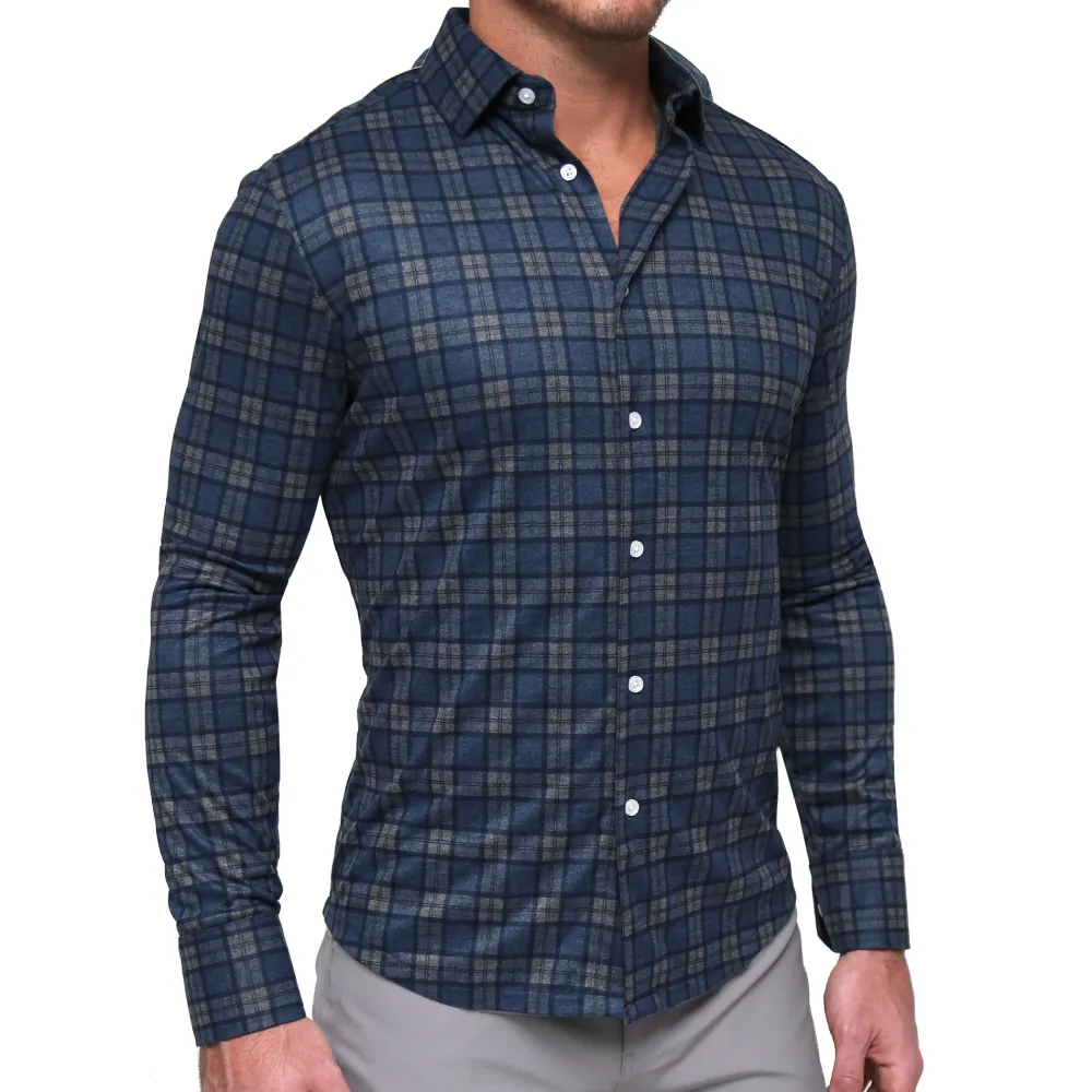 State and Liberty "The Gregory" Blue, Tan, & Teal Plaid Button Down| Casual Long Sleeves|Long Sleeve Button Downs
