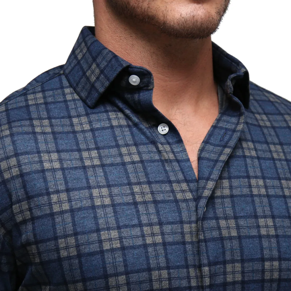 State and Liberty "The Gregory" Blue, Tan, & Teal Plaid Button Down| Casual Long Sleeves|Long Sleeve Button Downs