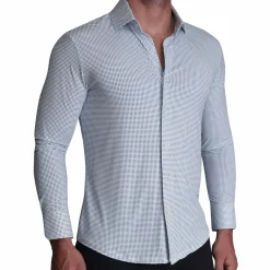 State and Liberty "The Guy" Sport Shirt - Navy & Light Blue Plus Print| Casual Long Sleeves|Long Sleeve Button Downs