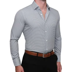 State and Liberty "The Harris" Grey Roped Windowpane| Dress Shirts