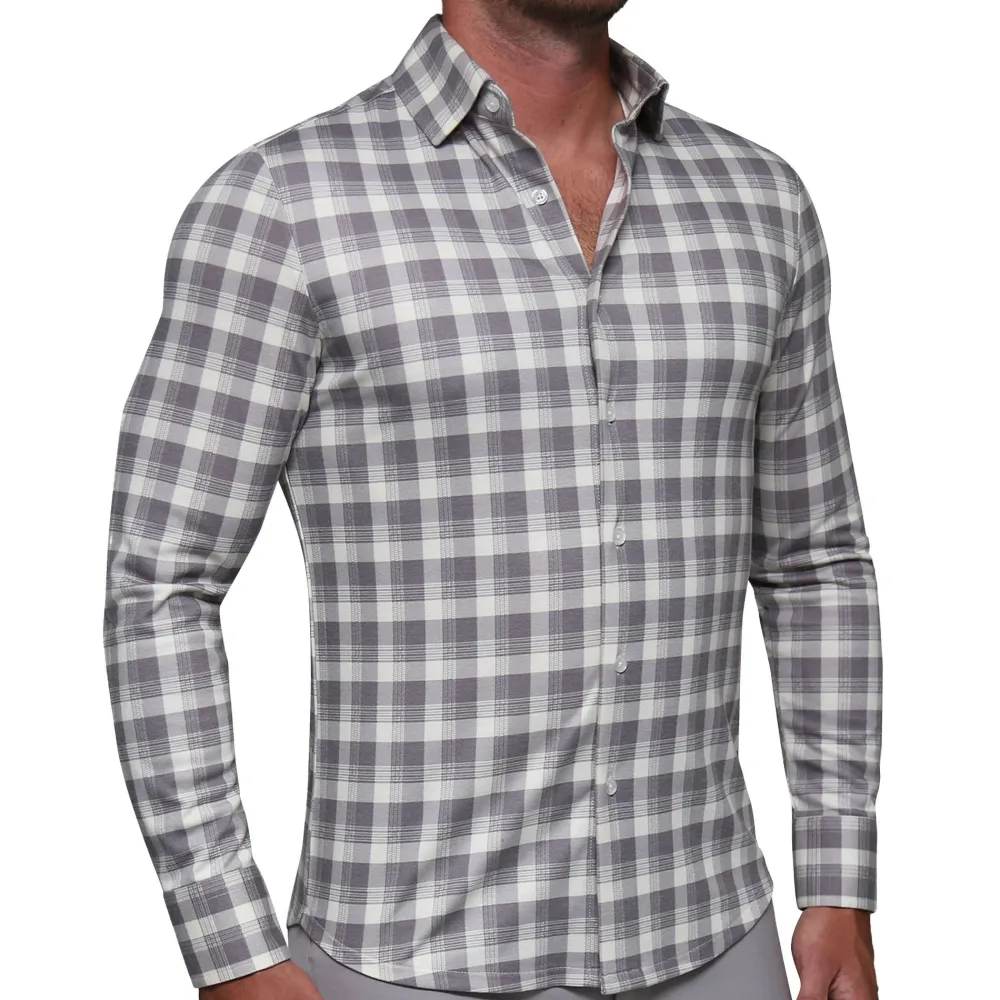 State and Liberty "The Holden" Grey Plaid Casual Button Down| Casual Long Sleeves|Long Sleeve Button Downs