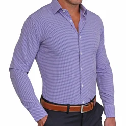 State and Liberty "The Hopkins" Navy and Pink Mini Check| Dress Shirts