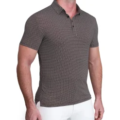 State and Liberty "The Horton" Brown with Abstract Oval| Short Sleeve Button Downs|Polos