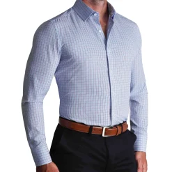 State and Liberty ''The Ivaan" Blue & Purple Double Grid| Dress Shirts
