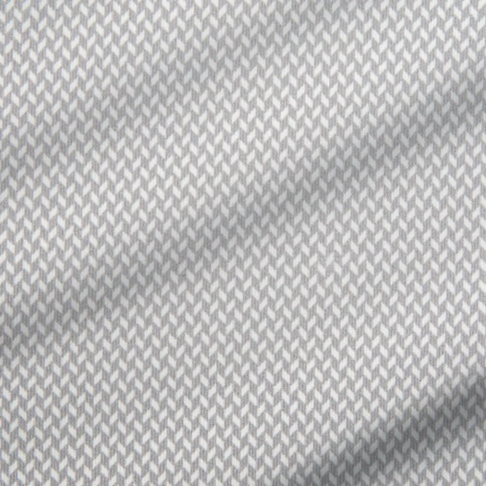 State and Liberty "The Jay" Grey & White Mini Weave Polo| Short Sleeve Button Downs|Polos