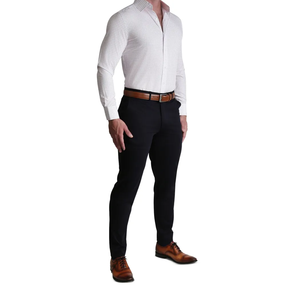 State and Liberty "The Julius" Maroon Windowpane| Dress Shirts