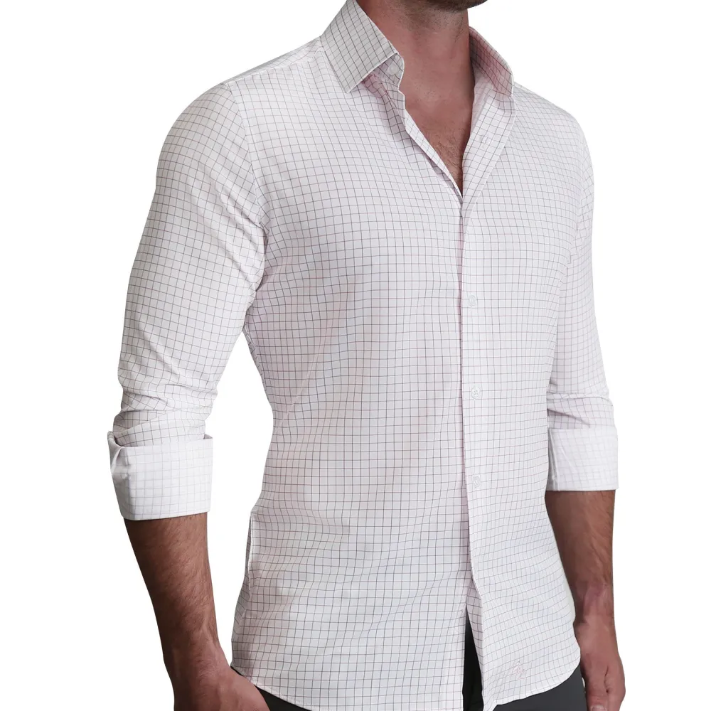 State and Liberty "The Julius" Maroon Windowpane| Dress Shirts