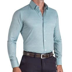 State and Liberty "The Kane" Green & White Houndstooth| Dress Shirts