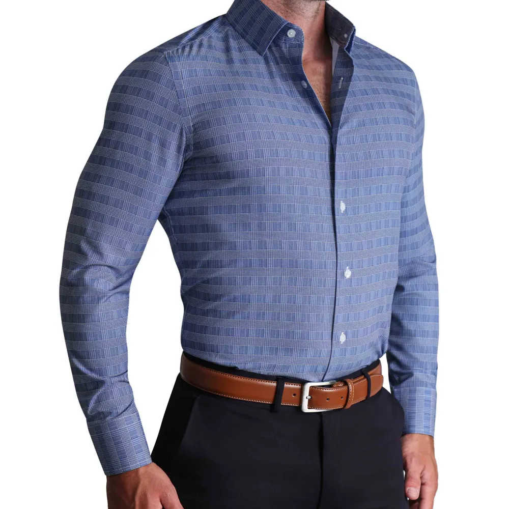 State and Liberty ''The Knox" Navy & White Plaid| Dress Shirts