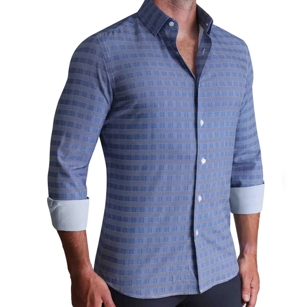 State and Liberty ''The Knox" Navy & White Plaid| Dress Shirts