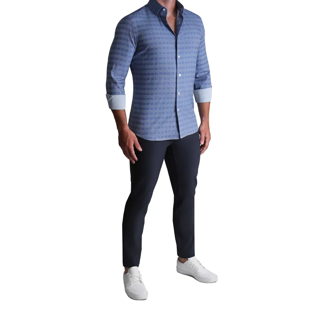 State and Liberty ''The Knox" Navy & White Plaid| Dress Shirts
