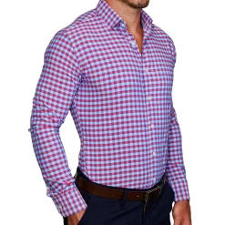 State and Liberty "The Langford" Red and Blue Big Gingham| Dress Shirts