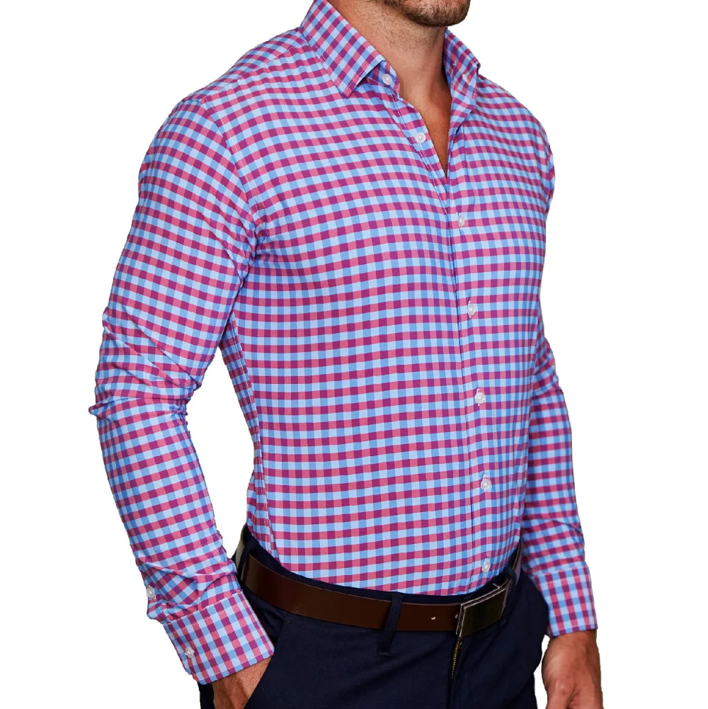 State and Liberty "The Langford" Red and Blue Big Gingham| Dress Shirts