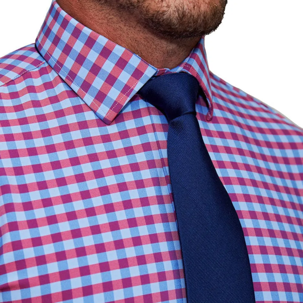 State and Liberty "The Langford" Red and Blue Big Gingham| Dress Shirts
