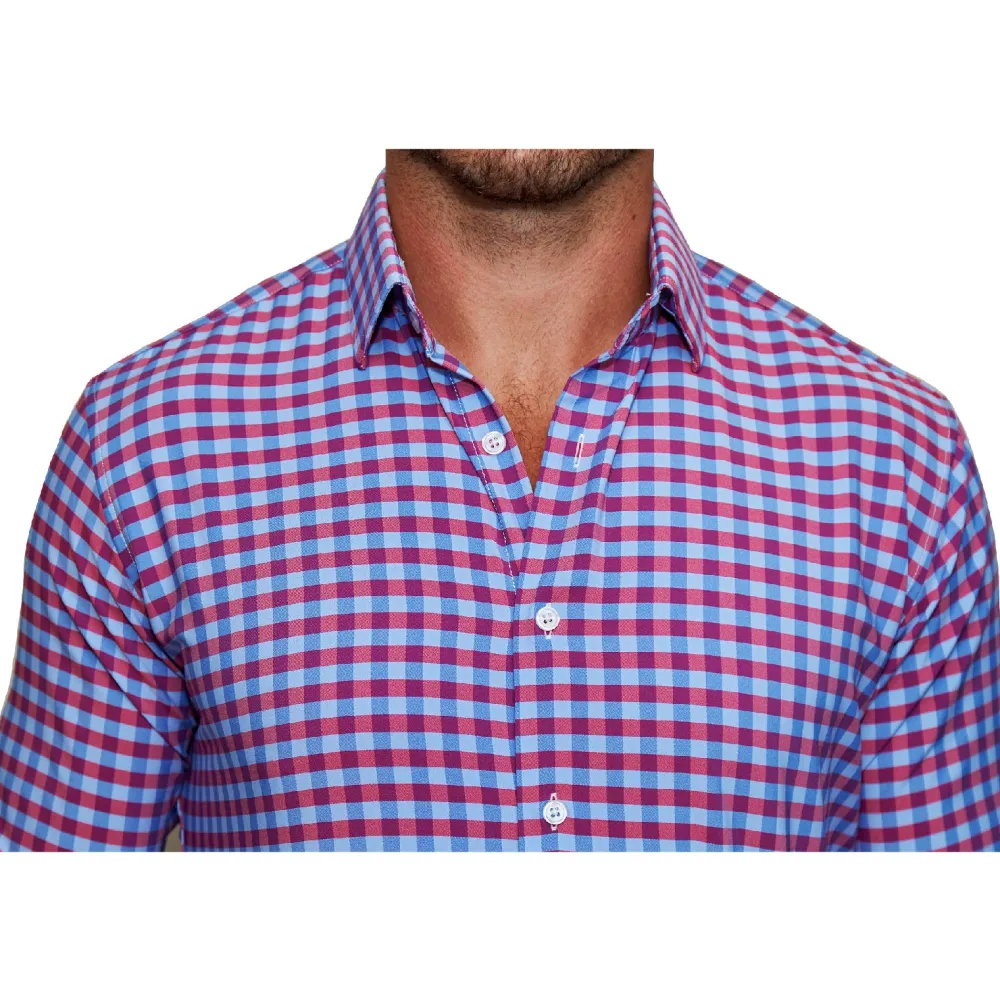 State and Liberty "The Langford" Red and Blue Big Gingham| Dress Shirts