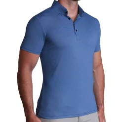 State and Liberty "The Luke" Blue Mini Crown Check| Short Sleeve Button Downs|Polos