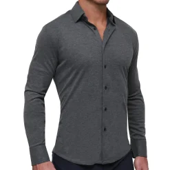 State and Liberty "The Mackinac" Heathered Charcoal Casual Button Down| Casual Long Sleeves|Long Sleeve Button Downs