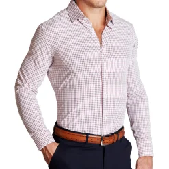 State and Liberty "The Maurice" Maroon Windowpane| Dress Shirts