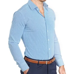 State and Liberty "The Meram" Blue Windowpane| Dress Shirts
