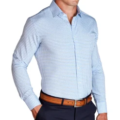 State and Liberty "The Mills" Light Blue Gingham| Dress Shirts