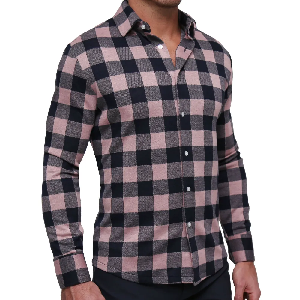 State and Liberty "The Pearson" Pink and Navy Check Casual Button Down| Casual Long Sleeves|Long Sleeve Button Downs