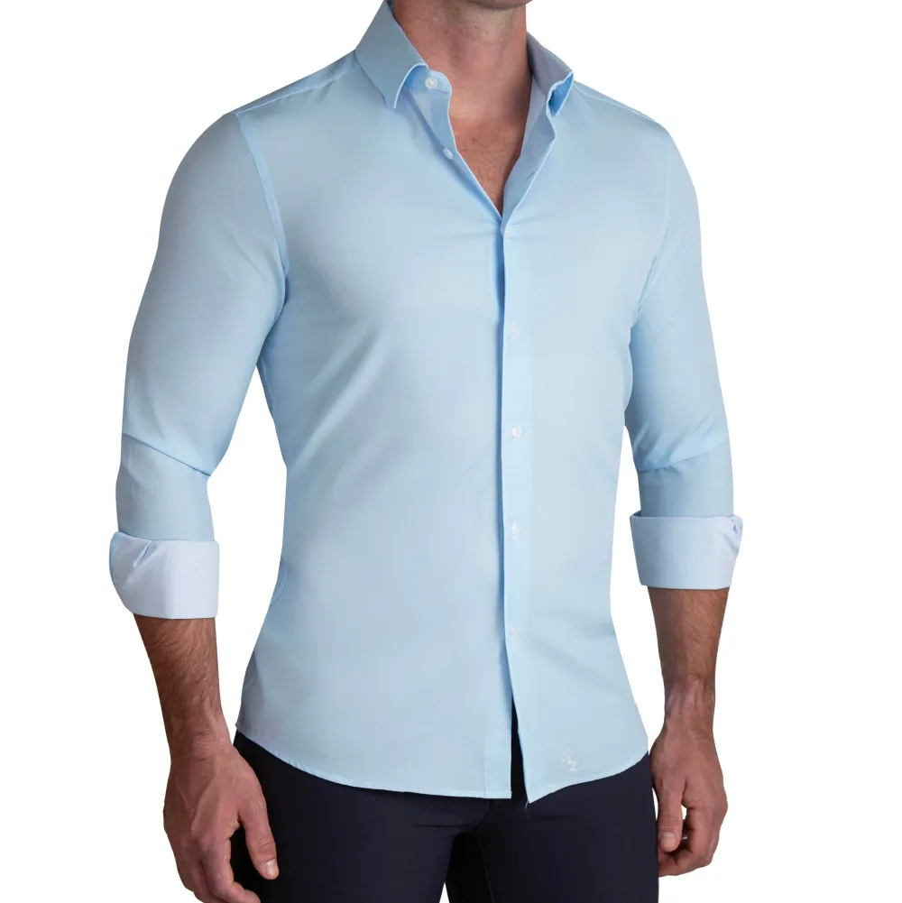 State and Liberty "The Peter" Light Blue Weave| Dress Shirts