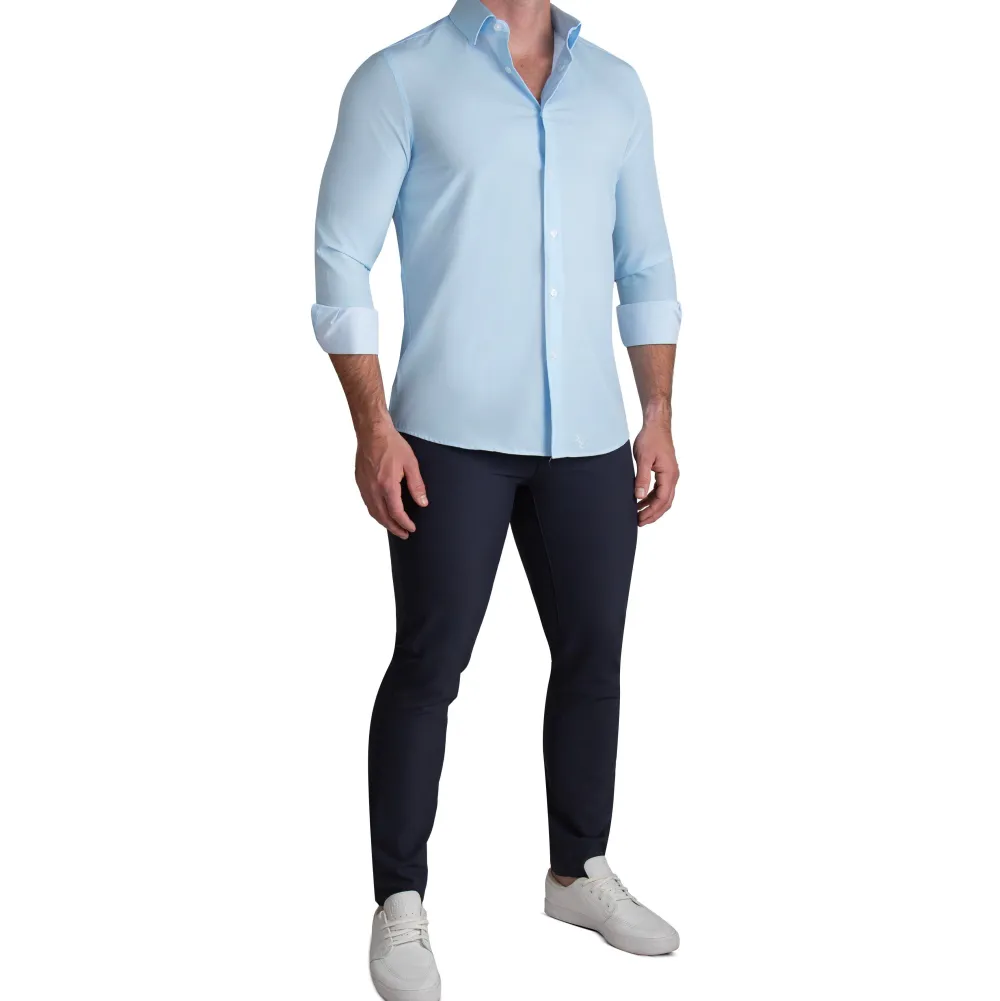 State and Liberty "The Peter" Light Blue Weave| Dress Shirts