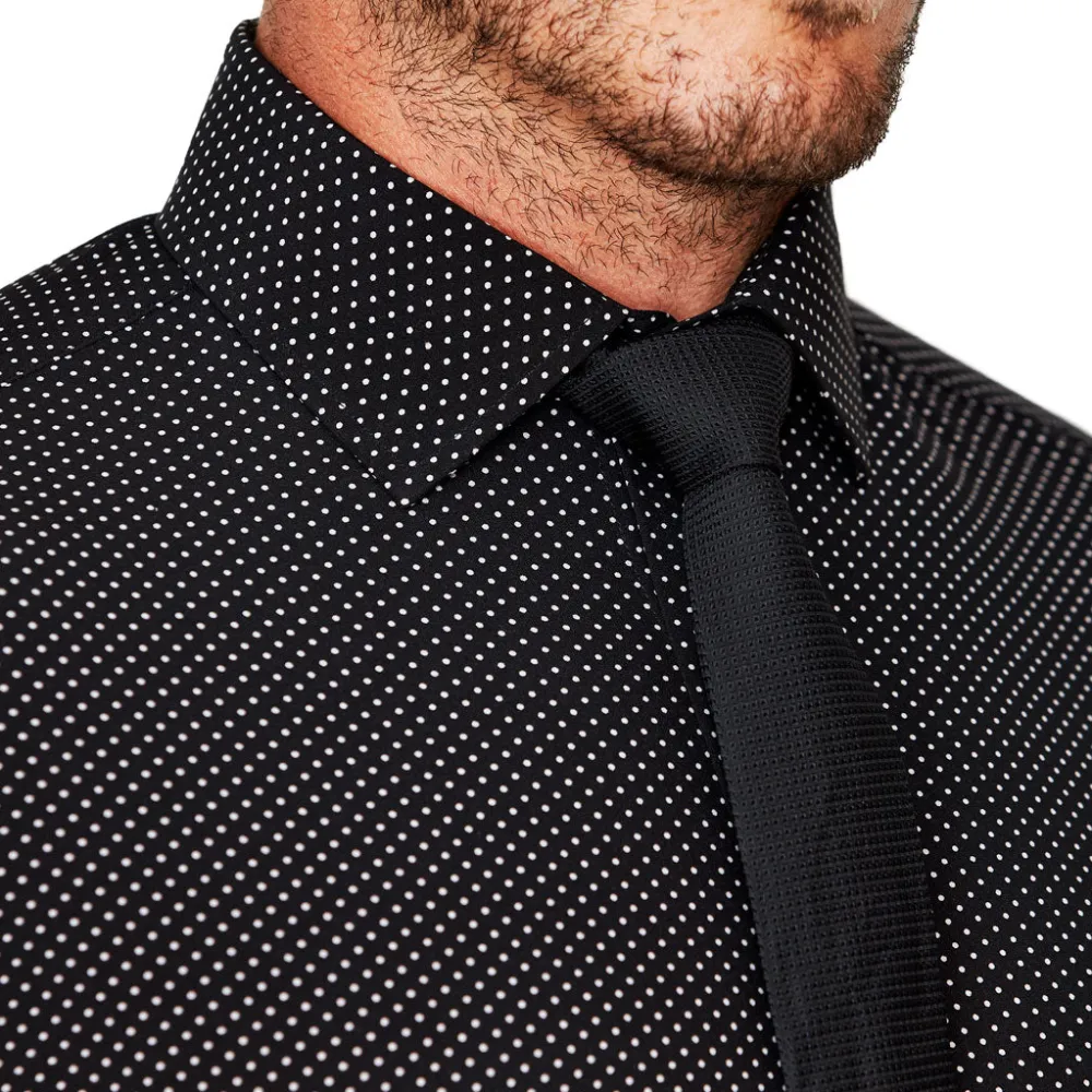 State and Liberty "The Reader" Black with White Dots| Dress Shirts