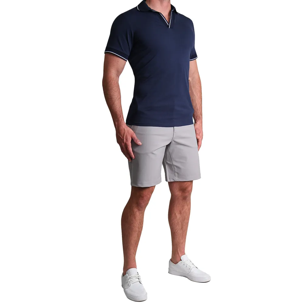 State and Liberty "The Rhett" Navy With White Tipped Polo| Short Sleeve Button Downs|Polos