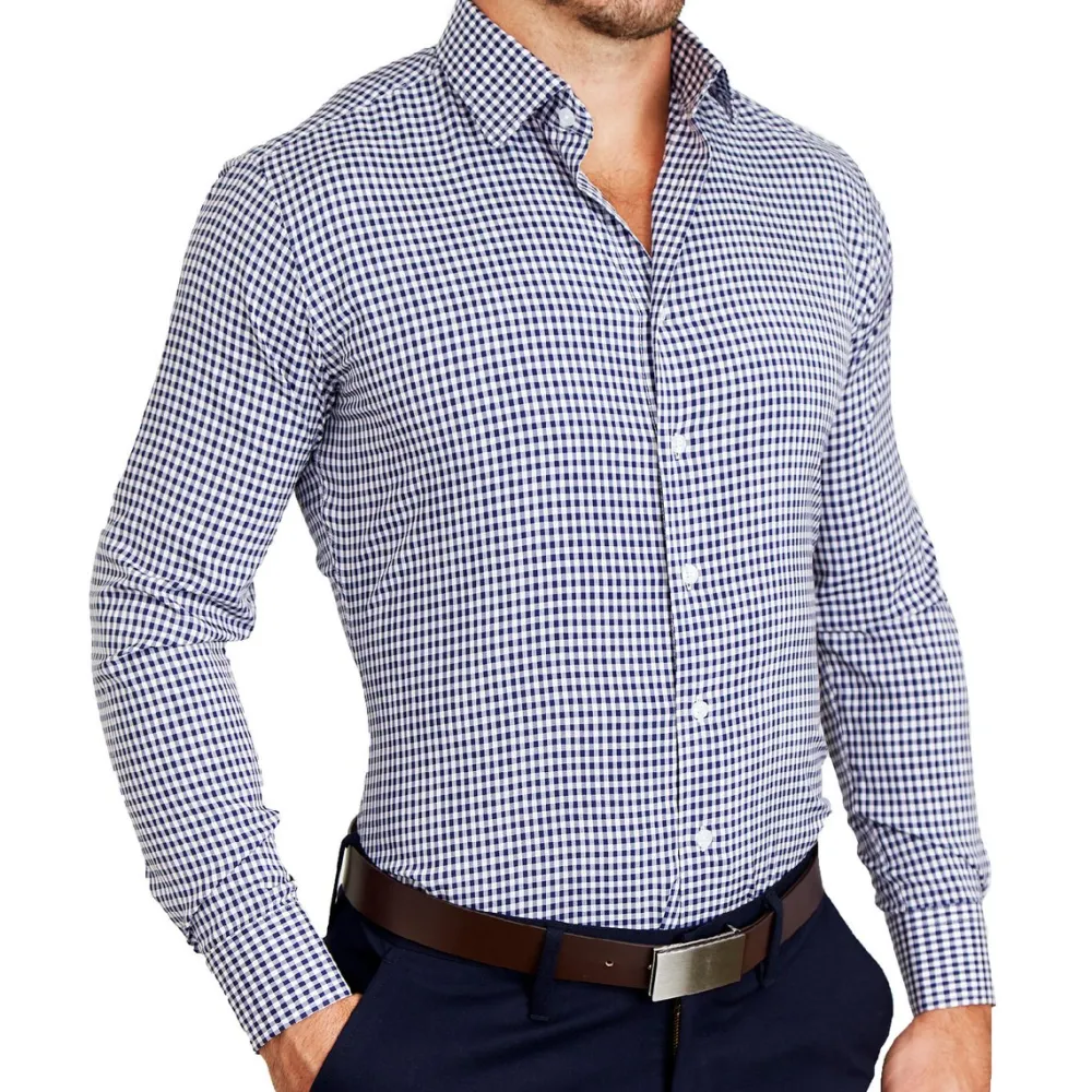 State and Liberty "The Rooney" Navy Gingham| Dress Shirts