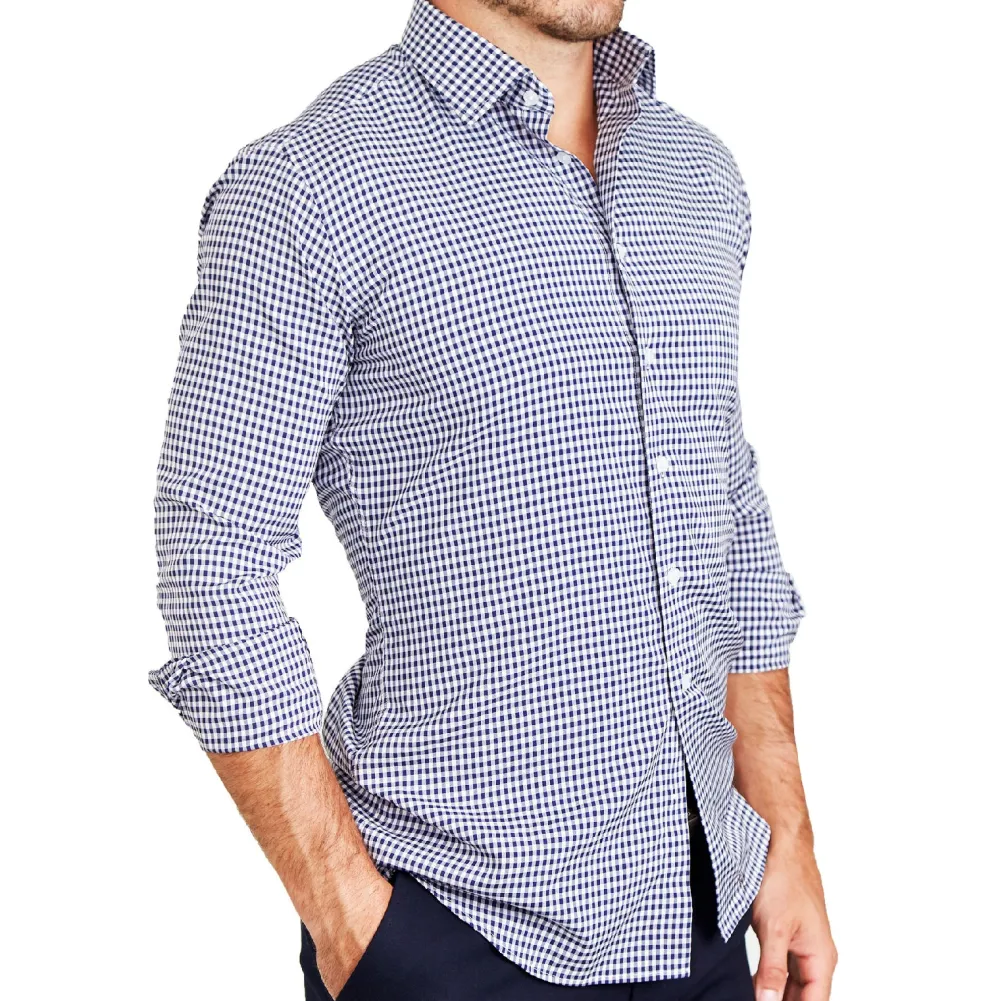 State and Liberty "The Rooney" Navy Gingham| Dress Shirts