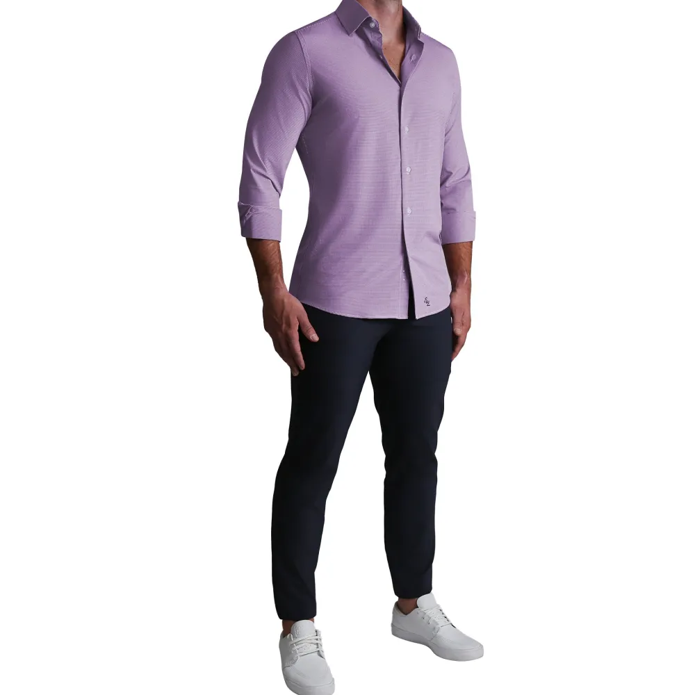 State and Liberty "The Ryan" Dark Purple Micro Check| Dress Shirts