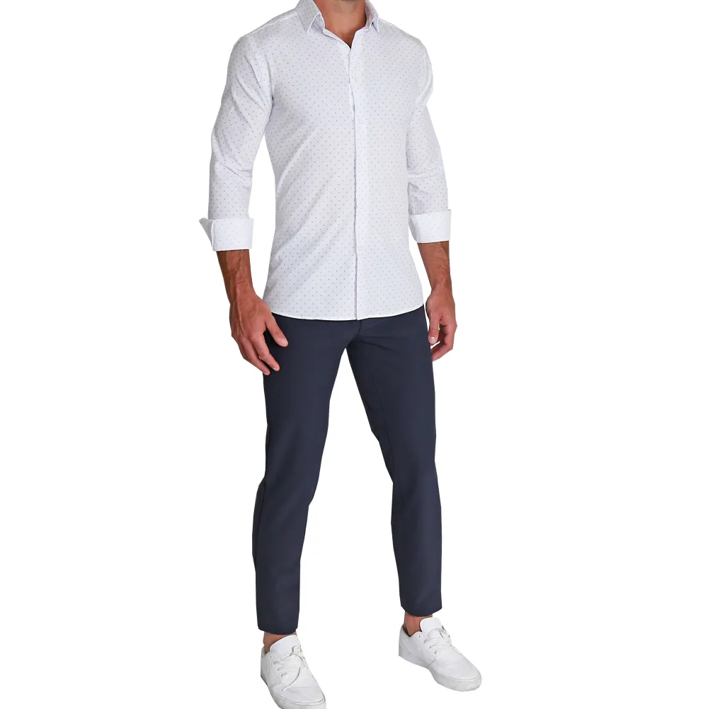 State and Liberty "The Ryder" Blue Plus Print| Dress Shirts