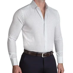 State and Liberty "The Scottie" Grey & White Windowpane| Dress Shirts