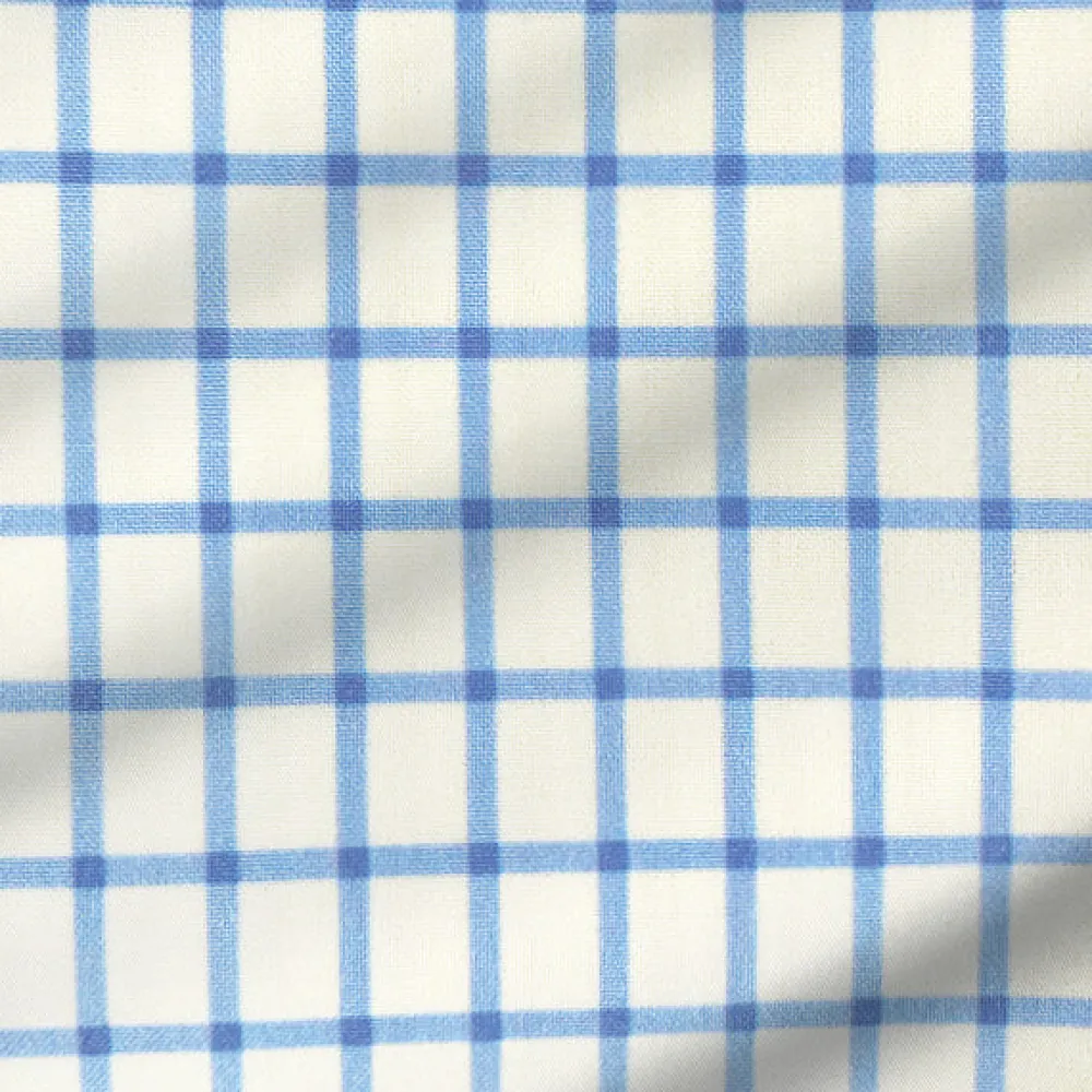 State and Liberty "The Soho" Light Blue Windowpane| Dress Shirts
