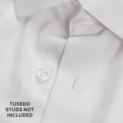 State and Liberty The Solid White Tuxedo Shirt| Dress Shirts
