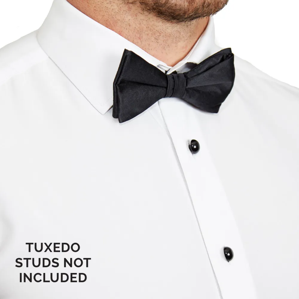 State and Liberty The Solid White Tuxedo Shirt| Dress Shirts