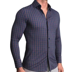 State and Liberty "The Spencer" Sport Shirt - Maroon, Navy, & White Plaid| Casual Long Sleeves|Long Sleeve Button Downs